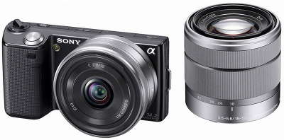 Цифровая фотокамера Sony NEX-5D Black Double Kit (E16 мм, 18-55 мм)